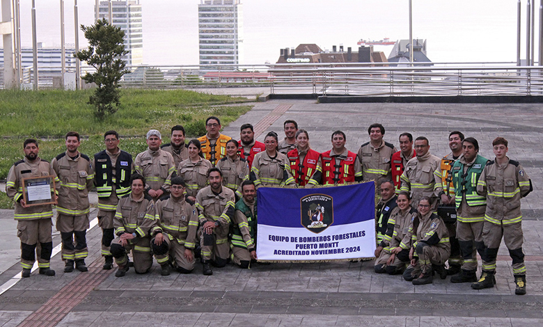 Bomberos de Puerto Montt certificados en incendios forestales