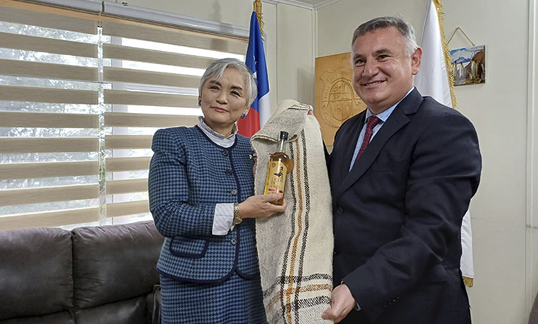 Embajadora de Japón se reúne con alcalde Oyarzún en Chonchi
