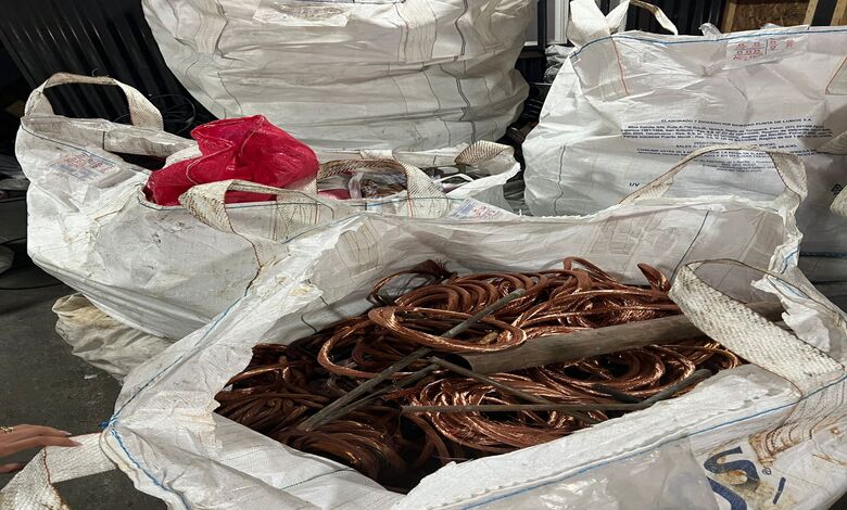 Incautan 9 mil kilos de cable robado y detienen a cuatro personas